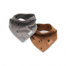 JOLLEIN Bryndák bandana bib Spot storm grey/caramel 2 ks JOLLEIN Bryndák bandana bib Spot storm grey/caramel 2 ks