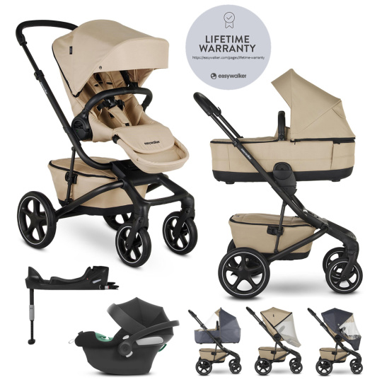 EASYWALKER SET Kočárek 4v1 Jimmey Sand Taupe LITE RWS + CYBEX Aton B2 i-Size