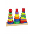 Dřevěné barevné pyramidy pro děti Viga