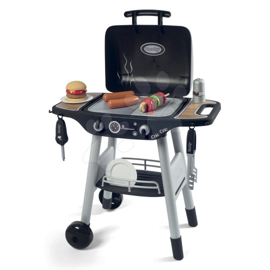 Smoby  Grill Barbecue s mechanickými funkcemi a zvukem a 18 doplňky 73 cm výška