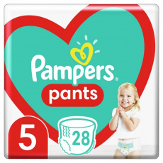 PAMPERS Plenkové kalhotky Pants vel. 5, 28 ks, 12-17 kg PAMPERS Plenkové kalhotky Pants vel. 5, 28 ks, 12-17 kg