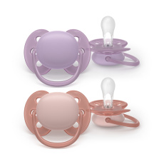 Philips AVENT Šidítko Ultrasoft Premium 6-18m dívka, 2 ks Philips AVENT Šidítko Ultrasoft Premium 6-18m dívka, 2 ks