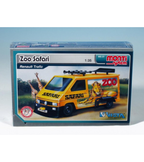 Stavebnice Monti 37 ZOO/Safari-Renault Trafic 1:35 v krabici 22x15x6cm Stavebnice Monti 37 ZOO/Safari-Renault Trafic 1:35 v krabici 22x15x6cm