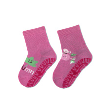 STERNTALER Ponožky protiskluzové Podzim AIR 2ks v balení  rosa dívka vel. 19/20 cm- 12-18 m