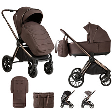 ADAMEX Kočárek kombinovaný Bianco 13 Chocolate Brown