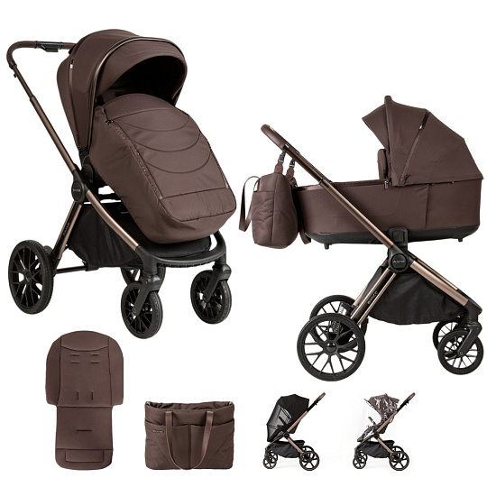 ADAMEX Kočárek kombinovaný Bianco 13 Chocolate Brown ADAMEX Kočárek kombinovaný Bianco 13 Chocolate Brown