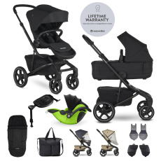 EASYWALKER Kočárek kombinovaný Jimmey Pepper Black XXL RWS + KIDDY Evoluna i-size 2 + základna EASYWALKER Kočárek kombinovaný Jimmey Pepper Black XXL RWS + KIDDY Evoluna i-size 2 + základna