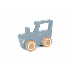 Traktor dřevěný Blue