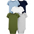 CARTER'S Body krátký rukáv Mix chlapec jednobarevné LBB 5 ks NB/ vel. 56
