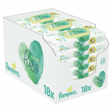PAMPERS Coconut Pure Ubrousky vlhčené 18 Balení = 756 ks PAMPERS Coconut Pure Ubrousky vlhčené 18 Balení = 756 ks
