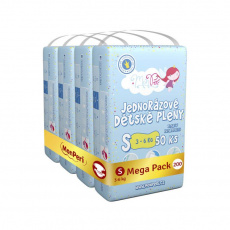 MONPERI Klasik Pleny jednorázové S (3-6 kg) 200 ks - Mega Pack MONPERI Klasik Pleny jednorázové S (3-6 kg) 200 ks - Mega Pack