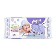 BELLA HAPPY BABY Vlhčené ubrousky s vitamínem E 64 ks