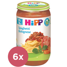 6x HiPP BIO Špagety boloňské od 12. měsíce, 250 g