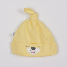 Bavlněná kojenecká čepička Bobas Fashion Lucky žlutá