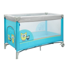 Dětská cestovní postýlka Baby Mix Sova modrá Dětská cestovní postýlka Baby Mix Sova modrá