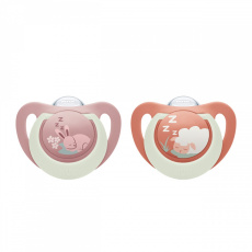 Dudlík NUK First Choice Night 0-6m 2 ks Bunny/Sheep Dudlík NUK First Choice Night 0-6m 2 ks Bunny/Sheep