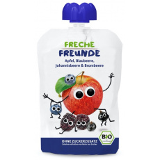 FRECHE FREUNDE BIO Kapsička ovocná Jablko, borůvka, rybíz a ostružina 100 g, 12m+