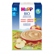 HiPP BIO Kaše mléčná na dobrou noc ovesná-jablečná od 8.měsíce, 250g HiPP BIO Kaše mléčná na dobrou noc ovesná-jablečná od 8.měsíce, 250g