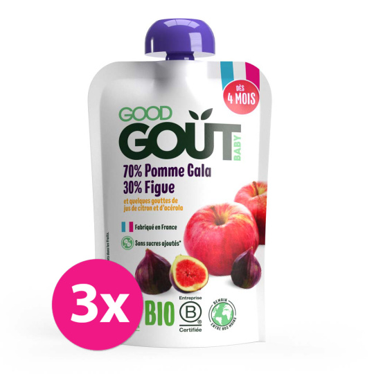 GOOD GOUT BIO Jablko a fíky 3x120 g