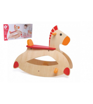 Kůň houpací dřevěný výška sedla 30cm nosnost 50kg v krabici 60x30x7cm 12m+ Kůň houpací dřevěný výška sedla 30cm nosnost 50kg v krabici 60x30x7cm 12m+