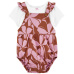 CARTER'S Set 2dílný triko kr. rukáv, kalhotky na kšandy Pink Foral holka NB/vel. 56