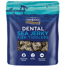 FISH4DOGS Pamlsky pro psy DENTAL SEA mořská ryba - rybičky 115 g