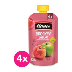 4x HAMÉ Ovocná svačinka broskev 100 g 4x HAMÉ Ovocná svačinka broskev 100 g