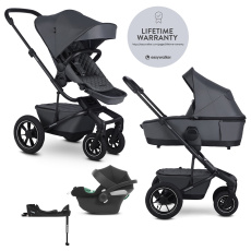 EASYWALKER Kočárek kombinovaný Harvey⁵ Premium 2v1 Mineral Grey LITE AIR + CYBEX Aton B2 i-Size