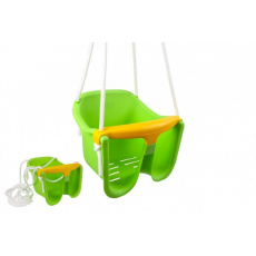 Houpačka Baby zelená plast 33x30x28cm nosnost 25kg v síťce 12m+