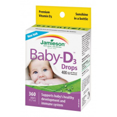 JAMIESON Baby-D ™ Vitamin D3 400 IU kapky 11,7 ml JAMIESON Baby-D ™ Vitamin D3 400 IU kapky 11,7 ml