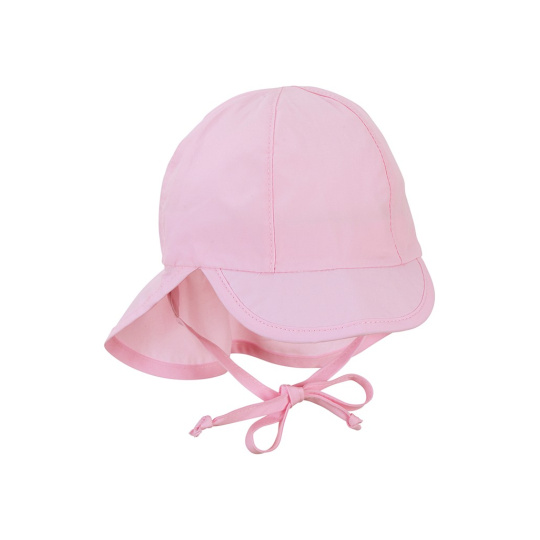 STERNTALER Klobouk organická bavlna s ochranou krku na zavazování UV 50+ pink holka-45 cm-6-9 m