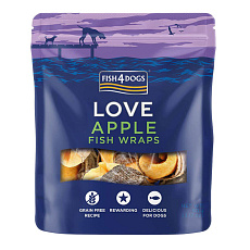 FISH4DOGS Pamlsky pro psy LOVE rybí závitky s jablkem 90 g FISH4DOGS Pamlsky pro psy LOVE rybí závitky s jablkem 90 g