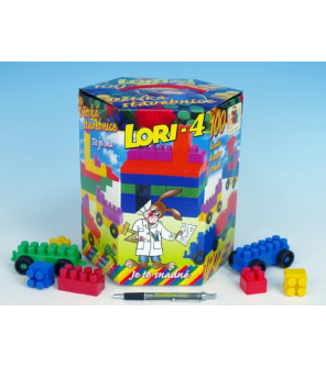 Stavebnice LORI 4 plast 100ks v krabici 23x25x20cm Stavebnice LORI 4 plast 100ks v krabici 23x25x20cm