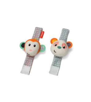 Chrastítka na ruku Opička & Panda Chrastítka na ruku Opička & Panda