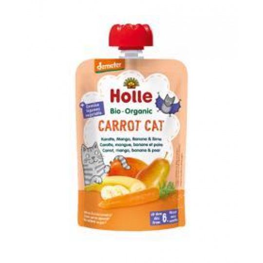HOLLE Bio-Organic Carrot Cat pyré mrkev mango banán hruška 100 g (6+)