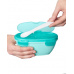 SKIP HOP Miska se lžičkou v ochranném pouzdře Easy Serve Teal 240 ml, 3m+