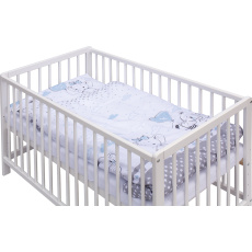 Scarlett Dětská postýlka s kompletní výbavou Scarlett Gusto 120 x 60 cm - modrá