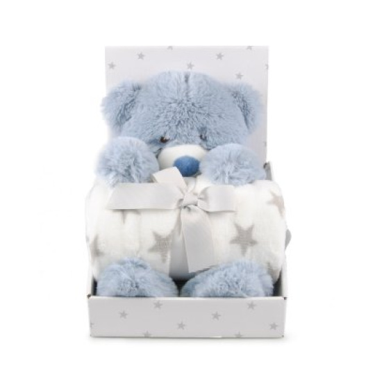 CARLO BABY Fleecová deka s medvídkem Teddy Blue