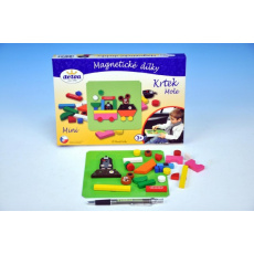 Magnetické dílky mini Krtek dřevo 27ks v krabici 27x19x3cm Magnetické dílky mini Krtek dřevo 27ks v krabici 27x19x3cm