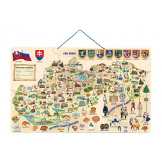 WOODY Hra spoločenská Mapa Slovenska, magnetická s obrázkami 3v1 WOODY Hra spoločenská Mapa Slovenska, magnetická s obrázkami 3v1