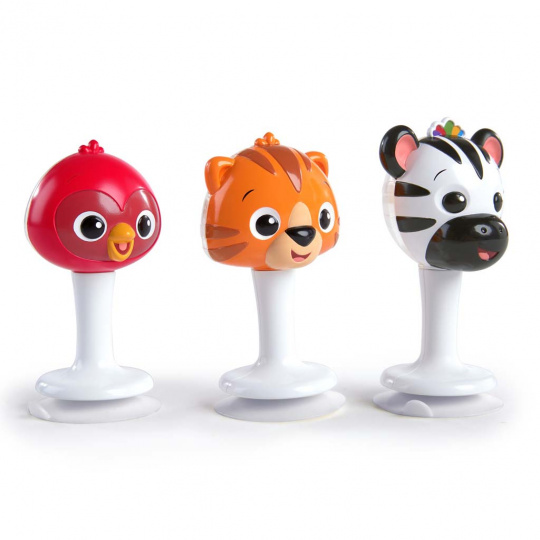 BABY EINSTEIN Chrastítka, Set 3 ks s přísavkami Rattle&Jingle Trio 6m+