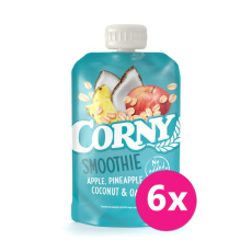6x CORNY Smoothie jablko, ananas, kokos, ovesné vločky 120 g 6x CORNY Smoothie jablko, ananas, kokos, ovesné vločky 120 g