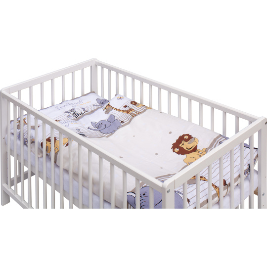 Scarlett Dětská postýlka s kompletní výbavou Scarlett ZOO 120 x 60 cm - béžová Scarlett Dětská postýlka s kompletní výbavou Scarlett ZOO 120 x 60 cm - béžová