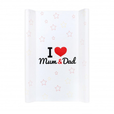 Přebalovací podložka New Baby I love Mum and Dad bílá 70x50cm Přebalovací podložka New Baby I love Mum and Dad bílá 70x50cm