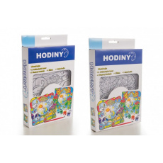 Hodiny kreativní sada s akrylovými barvami 2 druhy v krabičce 16x26x4cm Hodiny kreativní sada s akrylovými barvami 2 druhy v krabičce 16x26x4cm