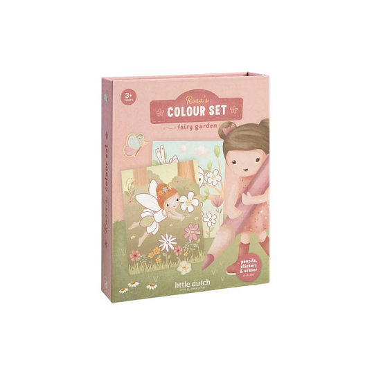Omalovánky s pastelkami a samolepkami Rosa Fairy Garden Omalovánky s pastelkami a samolepkami Rosa Fairy Garden