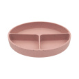 Talíř dělený s přísavkou Platinum Silicone Blush