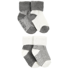 CARTER'S Ponožky Stripes Grey neutrál LBB 4ks 3-12m