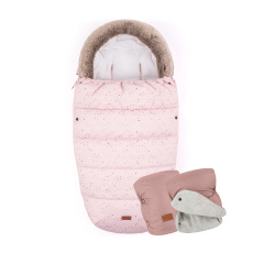PETITE&MARS Fusak 4v1 Comfy Glossy Princess + rukávník Jasie Dusty Pink PETITE&MARS Fusak 4v1 Comfy Glossy Princess + rukávník Jasie Dusty Pink