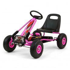 Dětská šlapací motokára Go-kart Milly Mally Thor růžová Dětská šlapací motokára Go-kart Milly Mally Thor růžová
